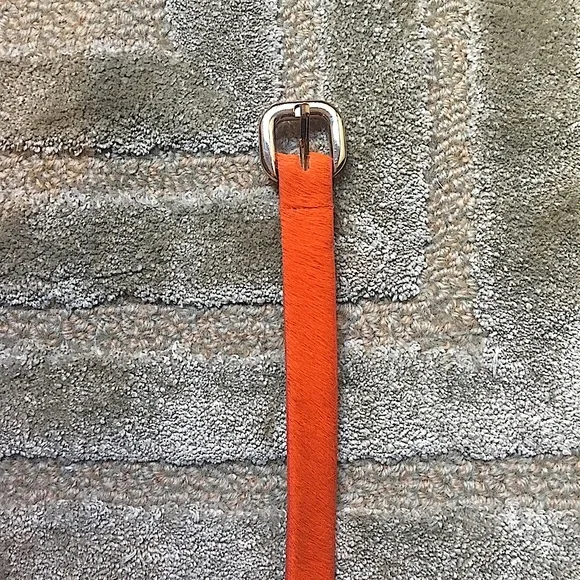 ALICE + OLIVIA - Pony Hair Belt Orange, XS - Picture 2 of 5
